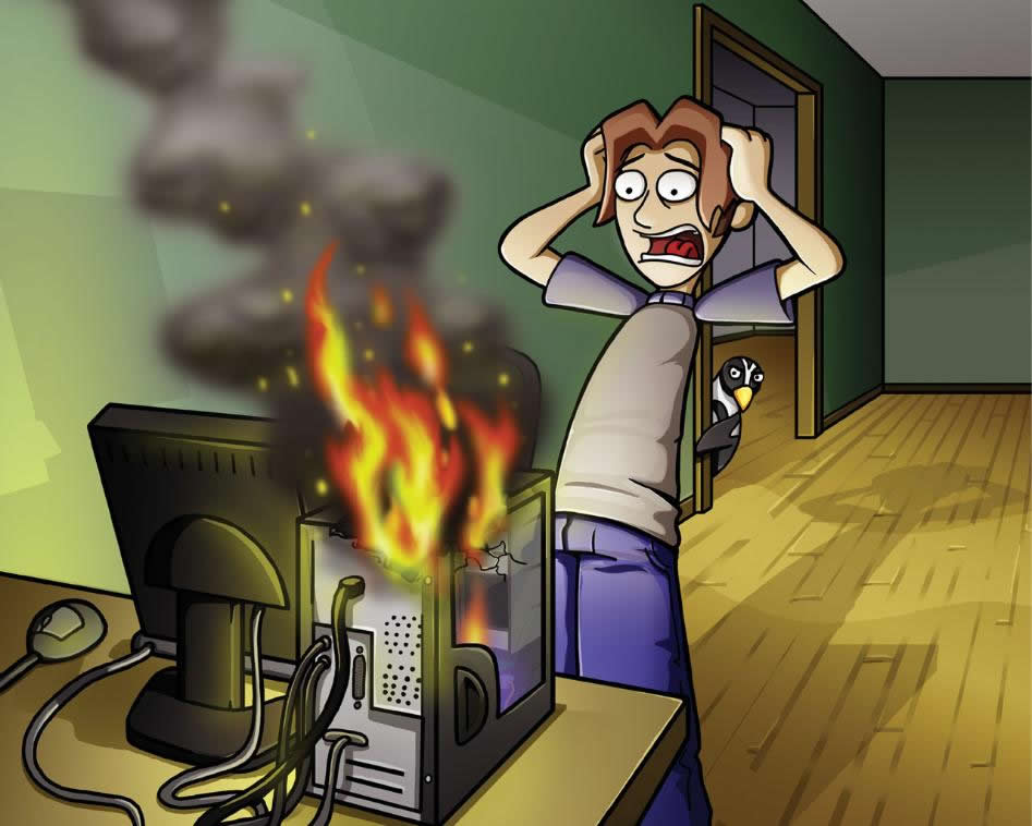 Computer Catching on fire!